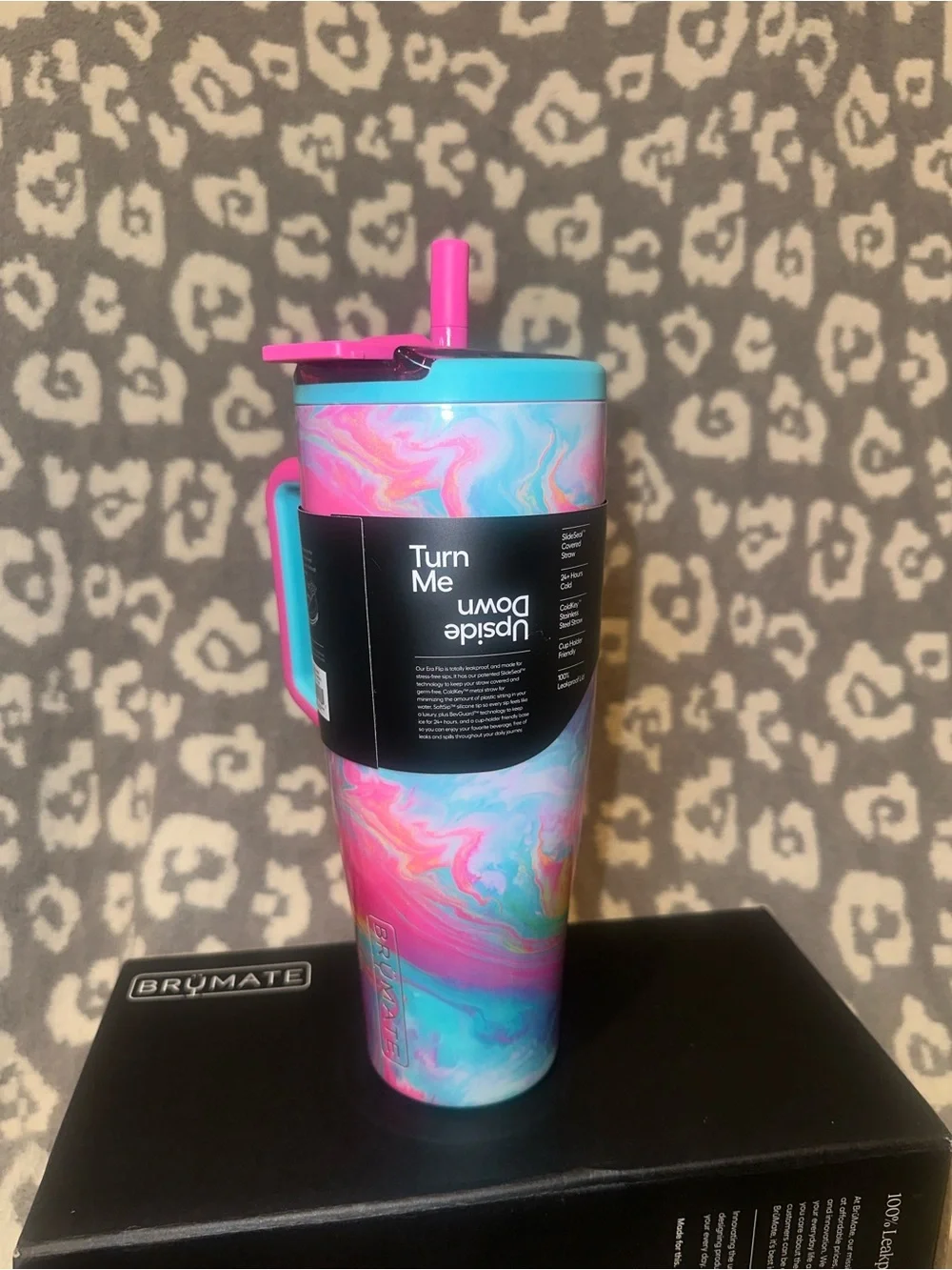 BrüMate Era Flip 40oz Travel Mug  Limited Edition Rainbow 🌈 Swirl😍😍New 🌈 - Picture 14 of 17